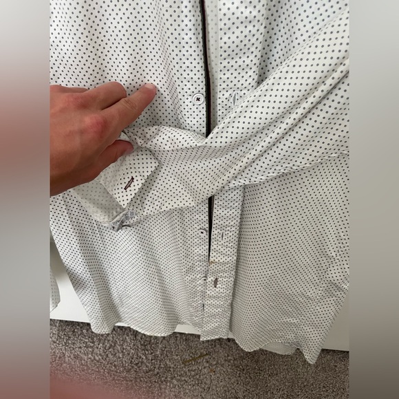 Ted Baker London size 3 polka dot button up dress shirt - Picture 2 of 4